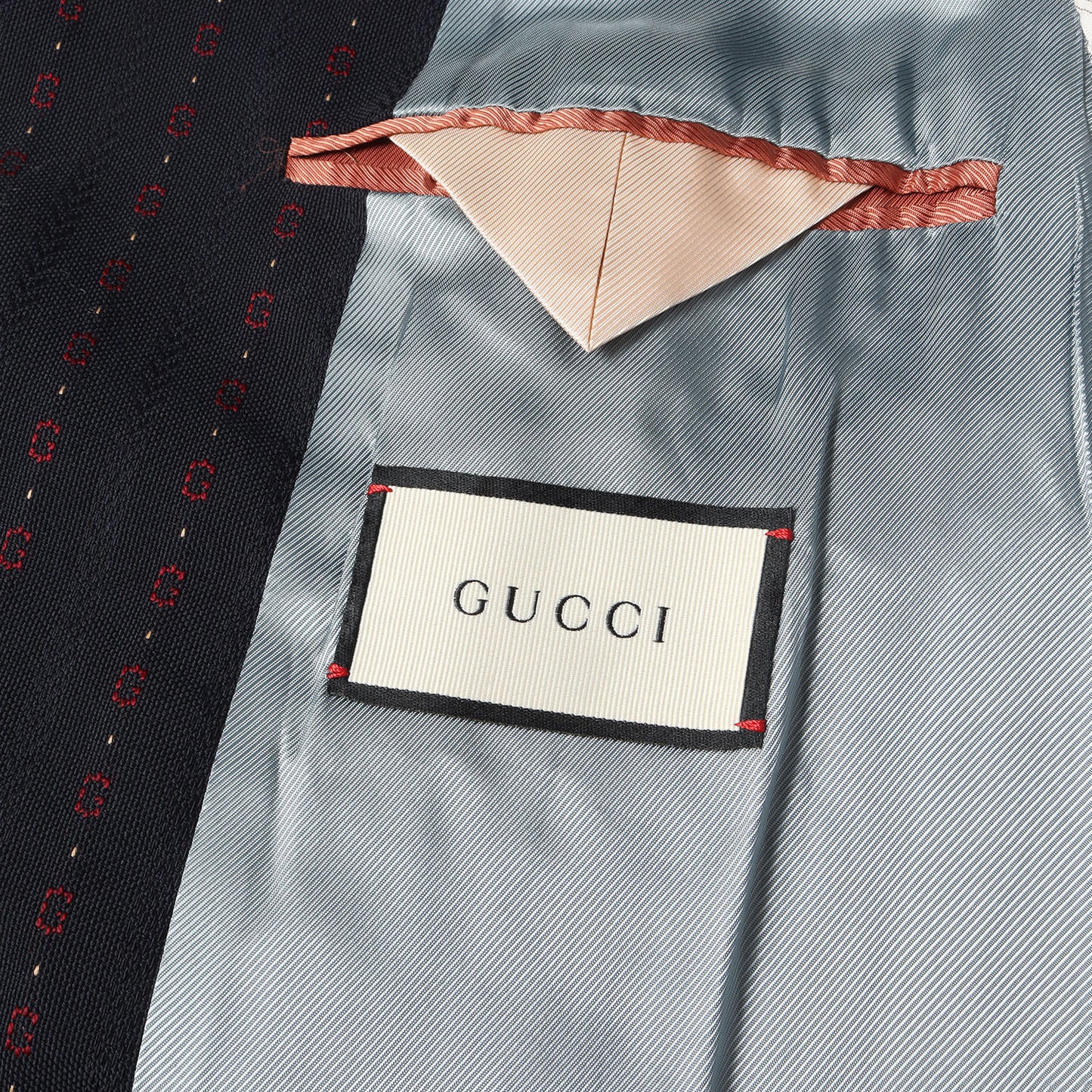 Gロゴストライプ 2B 金ボタン 紺ブレ ジャケット