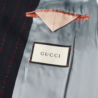 Gロゴストライプ 2B 金ボタン 紺ブレ ジャケット