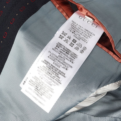 Gロゴストライプ 2B 金ボタン 紺ブレ ジャケット