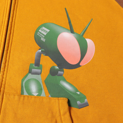 21AW ×JUNYA WATANABE MAN マルチロゴ カラーブロック フルジップ スウェットパーカー (Zip Up Hooded Up Hooded Sweatshirt)