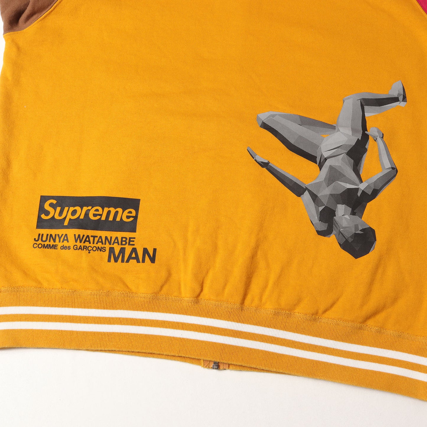 21AW ×JUNYA WATANABE MAN マルチロゴ カラーブロック フルジップ スウェットパーカー (Zip Up Hooded Up Hooded Sweatshirt)