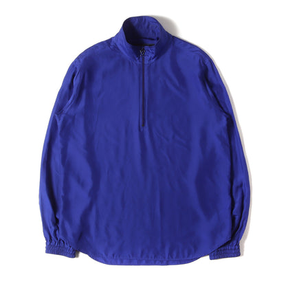 [ヴァージル・アブロー Amen Break] 22SS ハーフジップ プルオーバー シルク シャツ (RM221 H62 HMS77W)