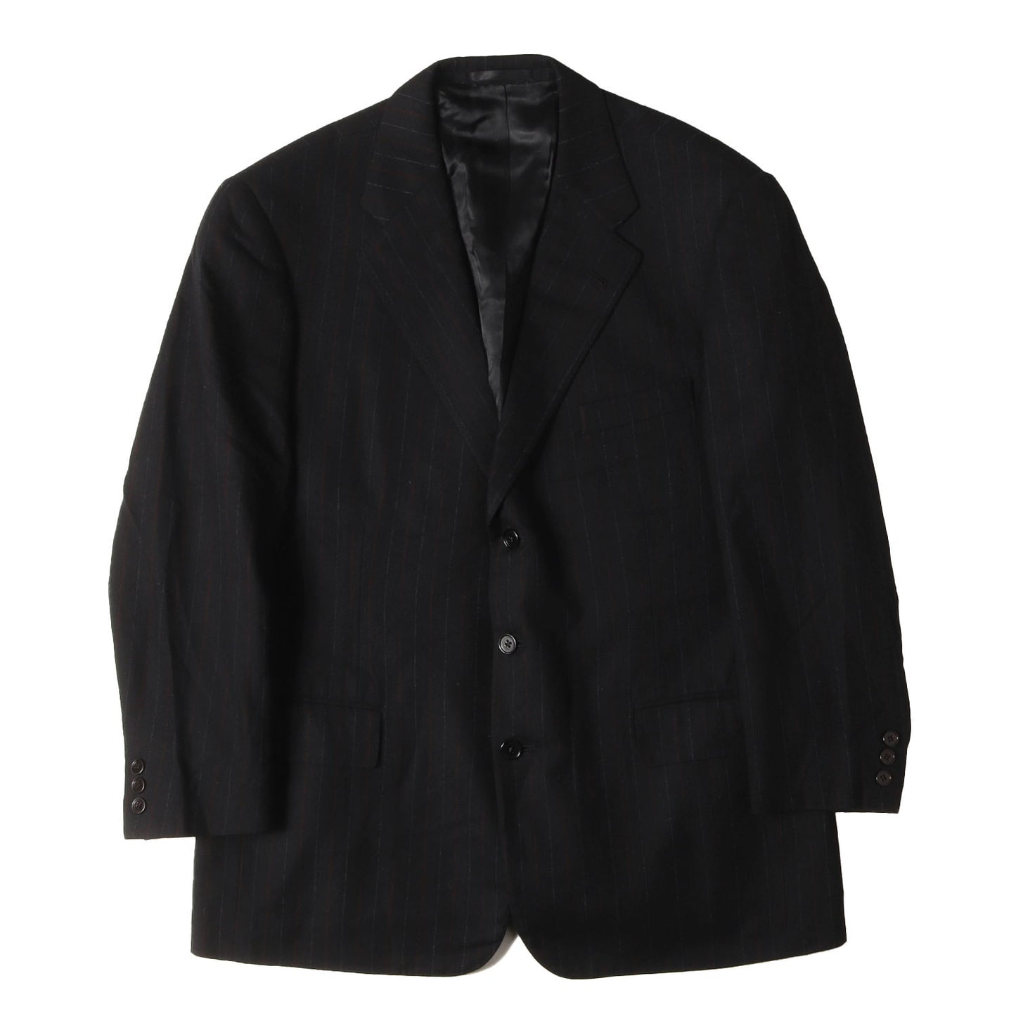 ピンストライプ ウール 3B テーラードジャケット スラックスパンツ セットアップ / PURPLE LABEL パープルレーベル