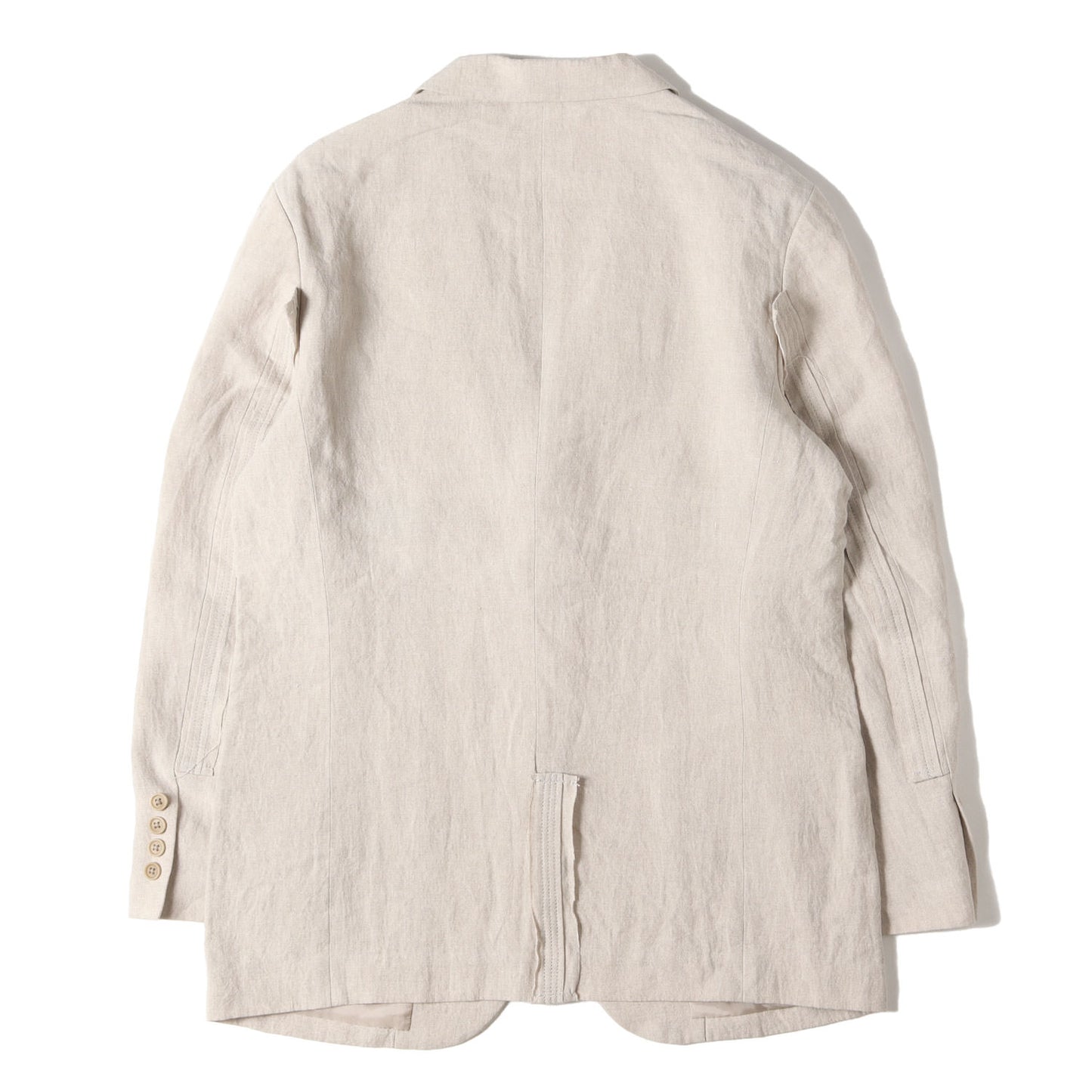 24SS デコレーション付き リネン ノッチドラペル 3B テーラードジャケット Y's for men