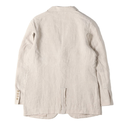 24SS デコレーション付き リネン ノッチドラペル 3B テーラードジャケット Y's for men