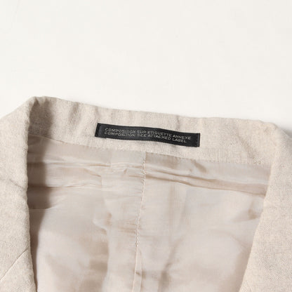24SS デコレーション付き リネン ノッチドラペル 3B テーラードジャケット Y's for men
