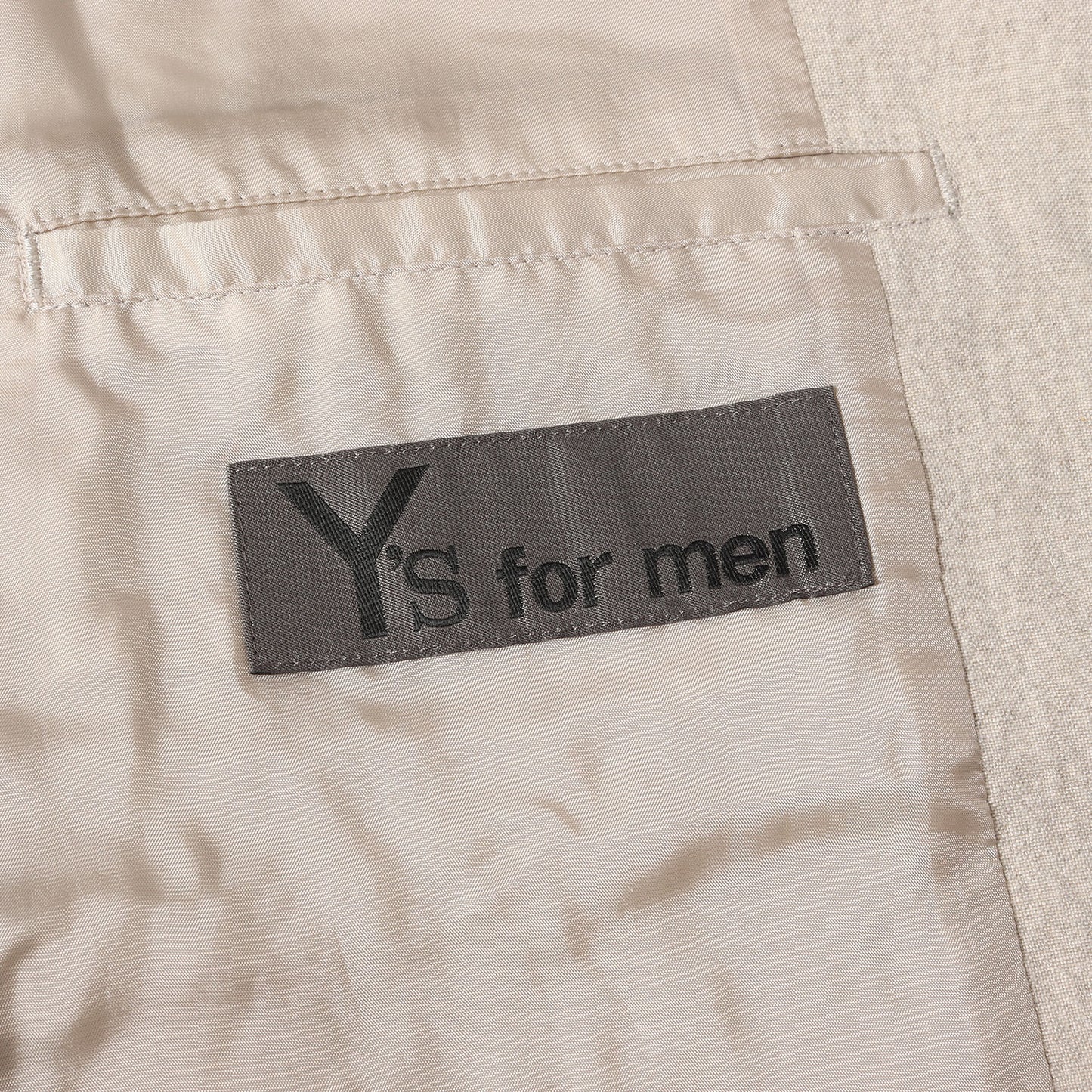 24SS デコレーション付き リネン ノッチドラペル 3B テーラードジャケット Y's for men
