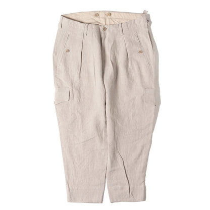 24SS リネン ワンタック サスペンダー カーゴ パンツ / Y's MS-P16-301