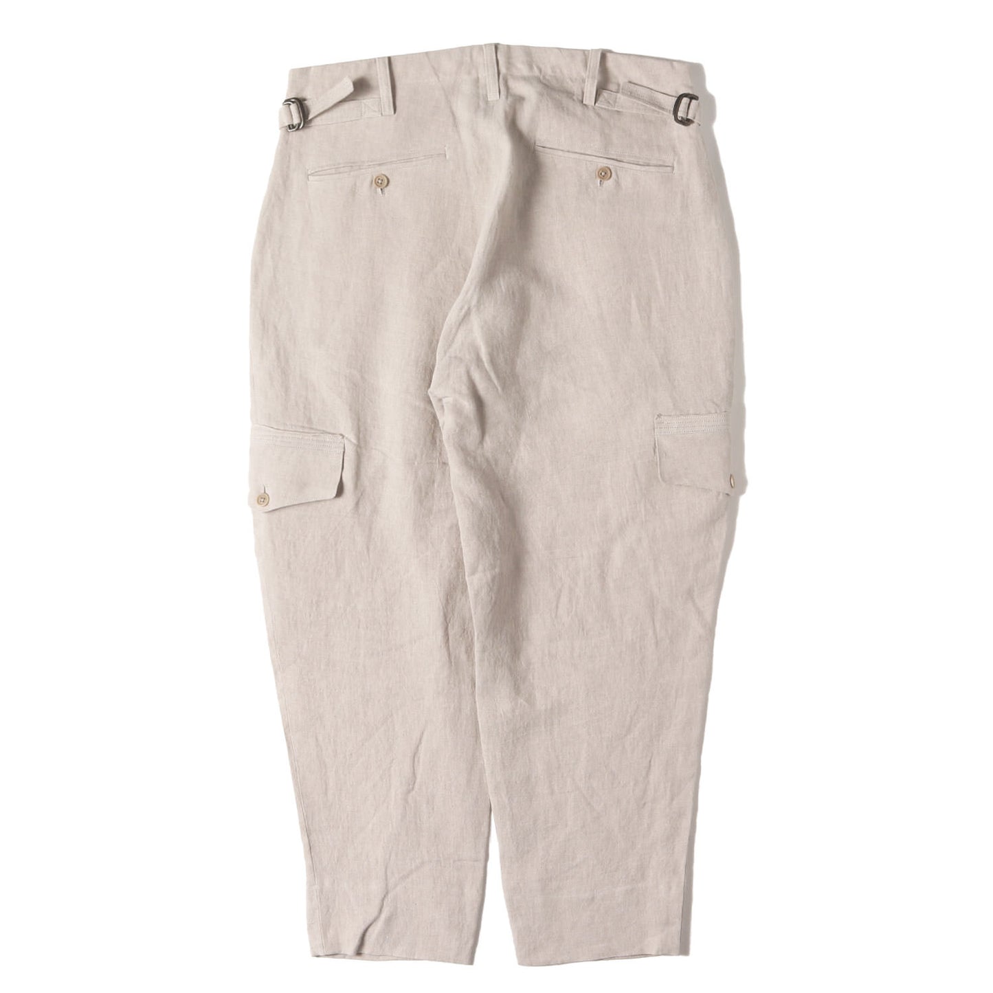 24SS リネン ワンタック サスペンダー カーゴ パンツ / Y's MS-P16-301