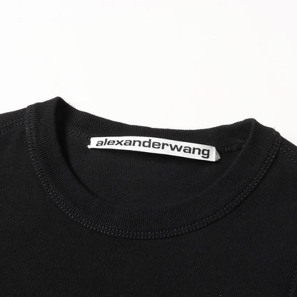 カットアウト レーストリム コットンジャージー ミニ ドレス ワンピース (Cutout Lace-trimmed Cotton-jersey Mini)