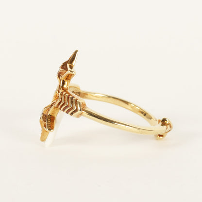ダブル アロー ダブル シェリフ スター リング 18K Gold / Diamonds (Double Arrow Double Sheriff Star Ring)