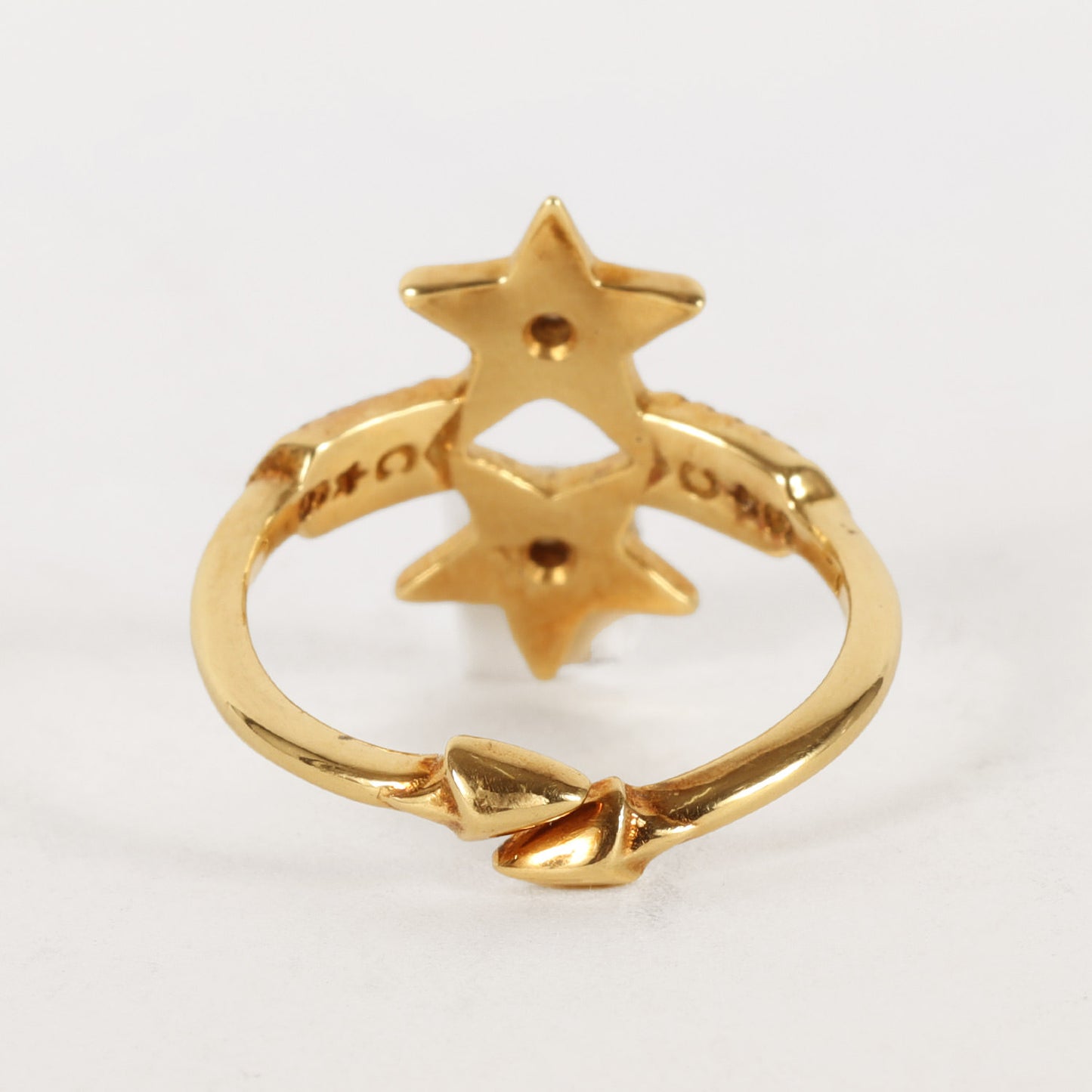 ダブル アロー ダブル シェリフ スター リング 18K Gold / Diamonds (Double Arrow Double Sheriff Star Ring)