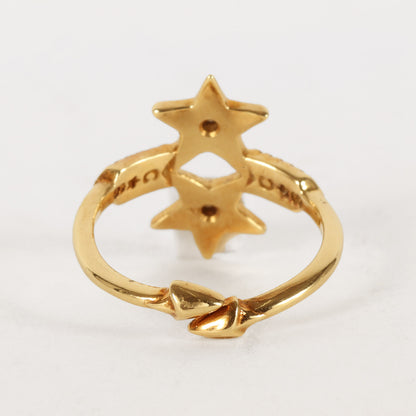 ダブル アロー ダブル シェリフ スター リング 18K Gold / Diamonds (Double Arrow Double Sheriff Star Ring)