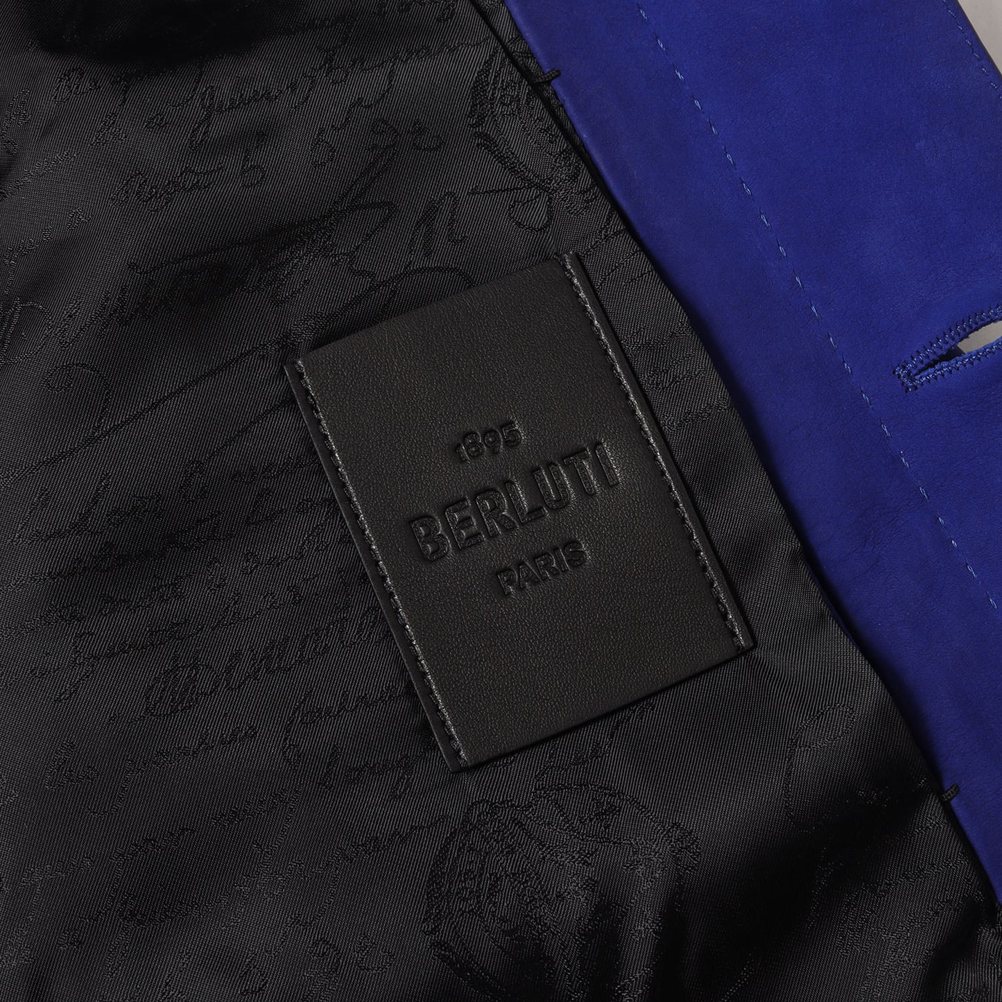 パティーヌ染め カーフレザー 3rdタイプ トラッカー ジャケット (Blue Patina Leather 3rd Trucker jacket)