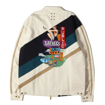 イラスト刺繍 ダブルジップ コットン スイングトップ (LUX SWING TOP)