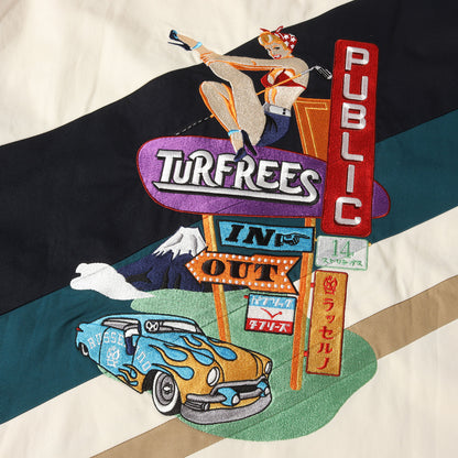 イラスト刺繍 ダブルジップ コットン スイングトップ (LUX SWING TOP)