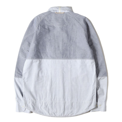 ×BROOKS BROTHERS チンスト付き OXストライプ×OXプレーン フルジップ シャツ 2019年製