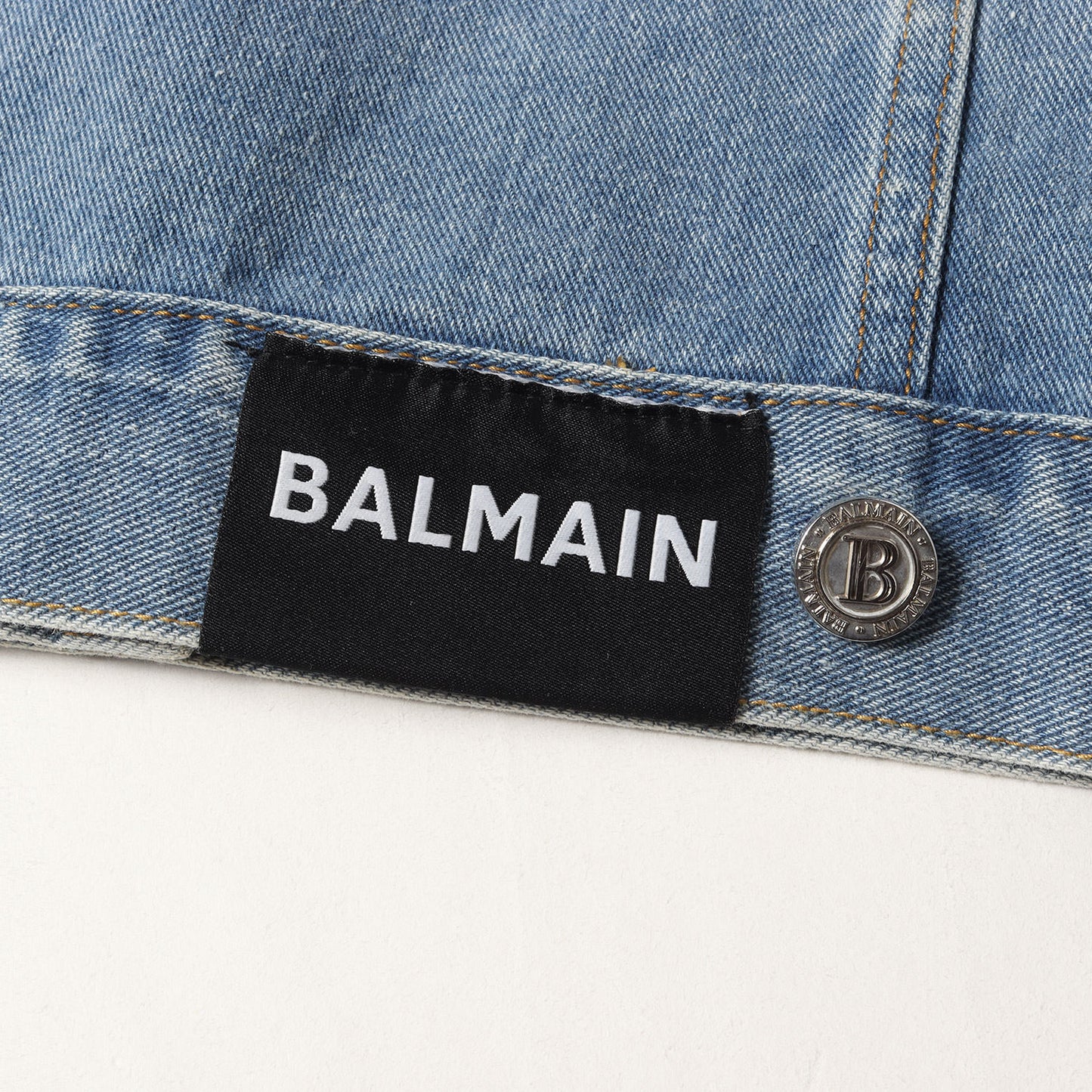 ヴィンテージ加工 ブランドロゴ刺繍 メタルボタン デニム トラッカージャケット