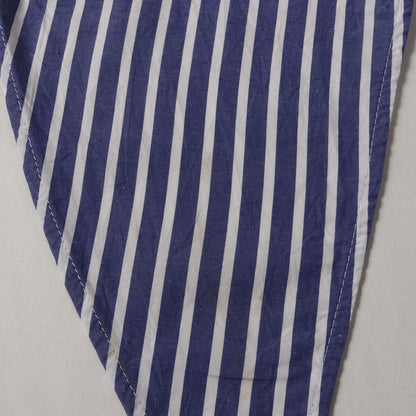 ブランドロゴ刺繍 腰巻き ストライプ オーバーサイズ ボタンシャツ (Crinkle Stripe Poplin Knotted Shirt)