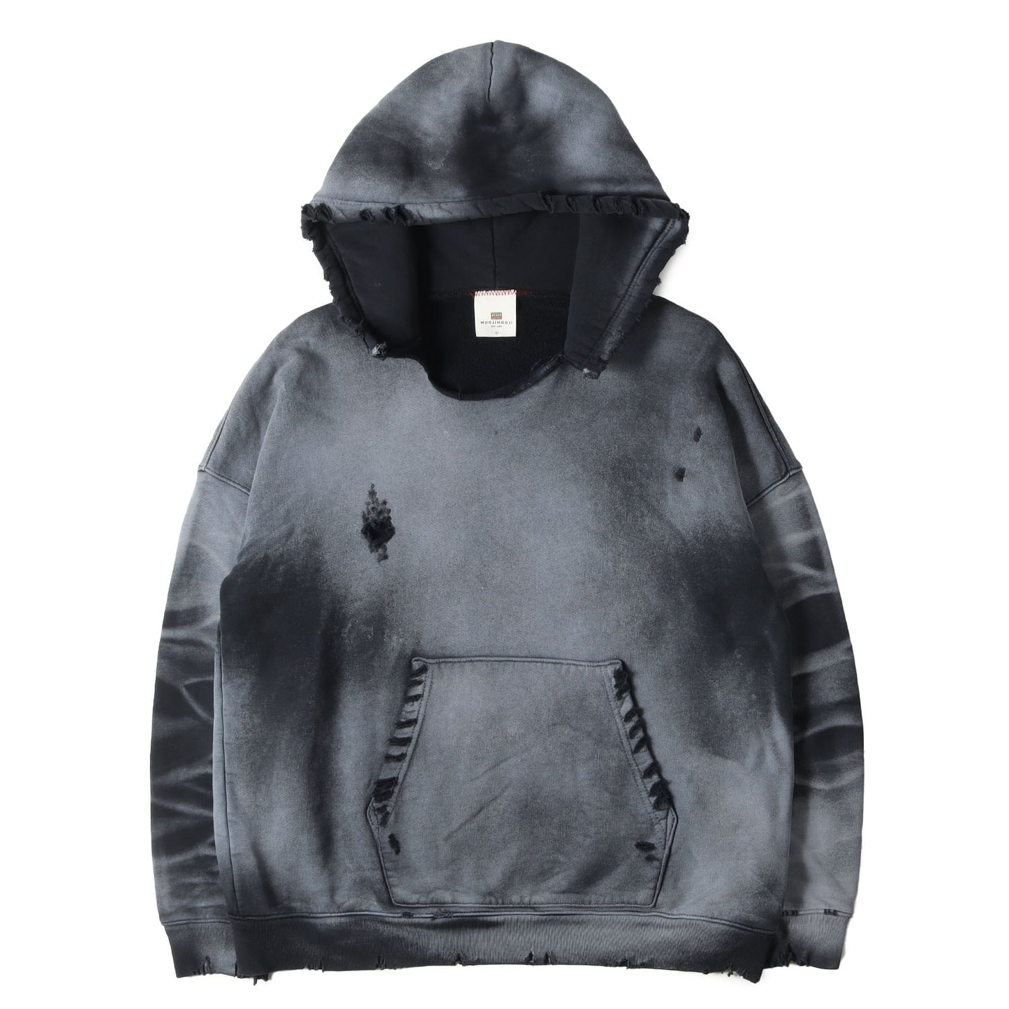 ダメージフェード加工 オーバーサイズ スウェットパーカー