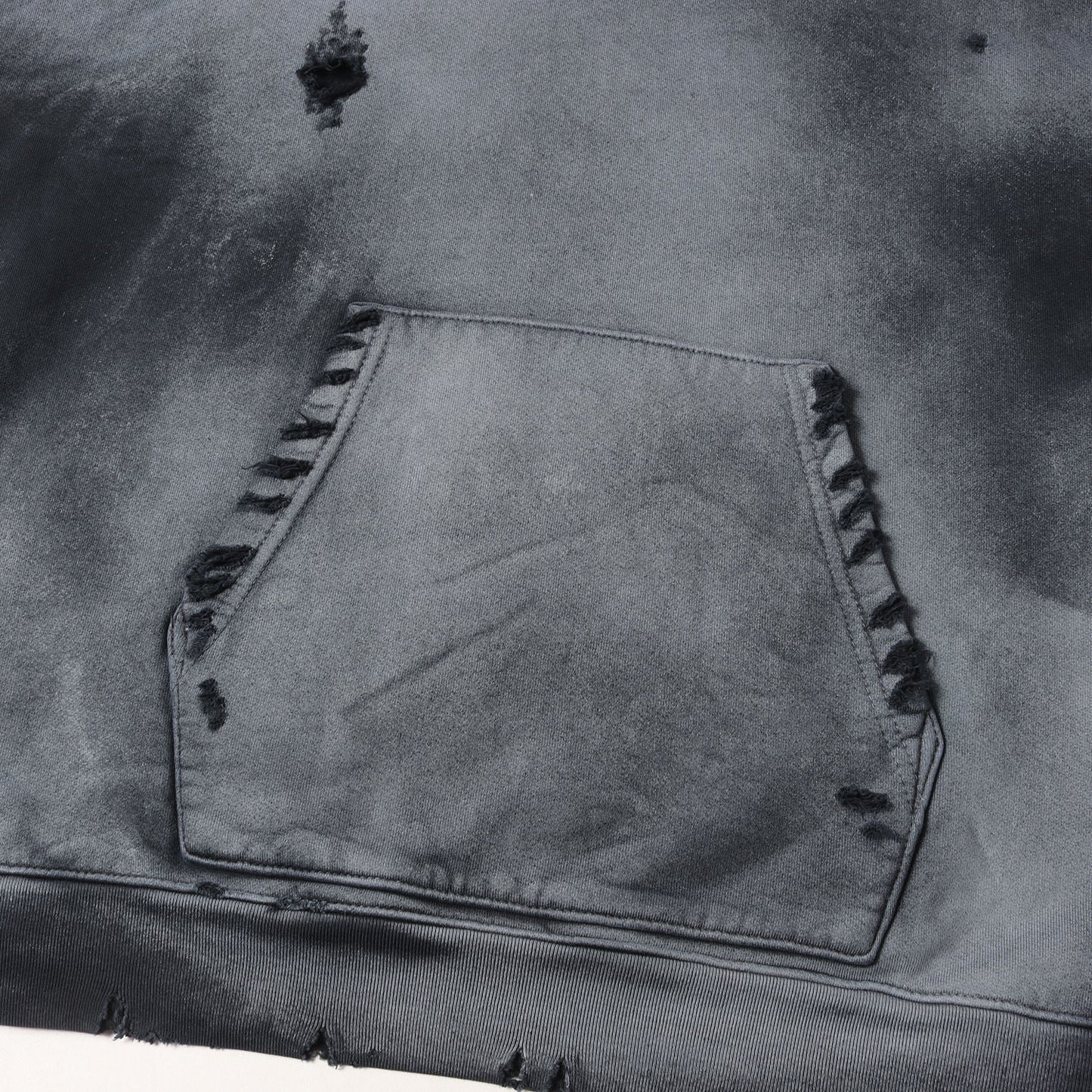 ダメージフェード加工 オーバーサイズ スウェットパーカー