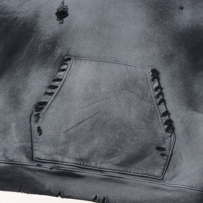 ダメージフェード加工 オーバーサイズ スウェットパーカー