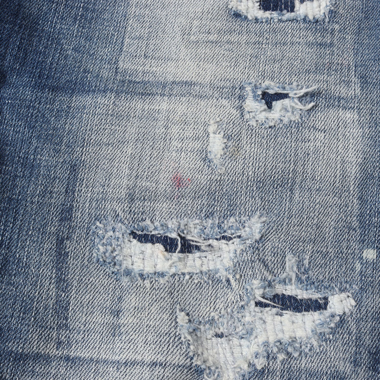 24SS ダメージリペア加工 立体裁断 ストレッチ バイカー デニムパンツ (TIDY BIKER JEAN)