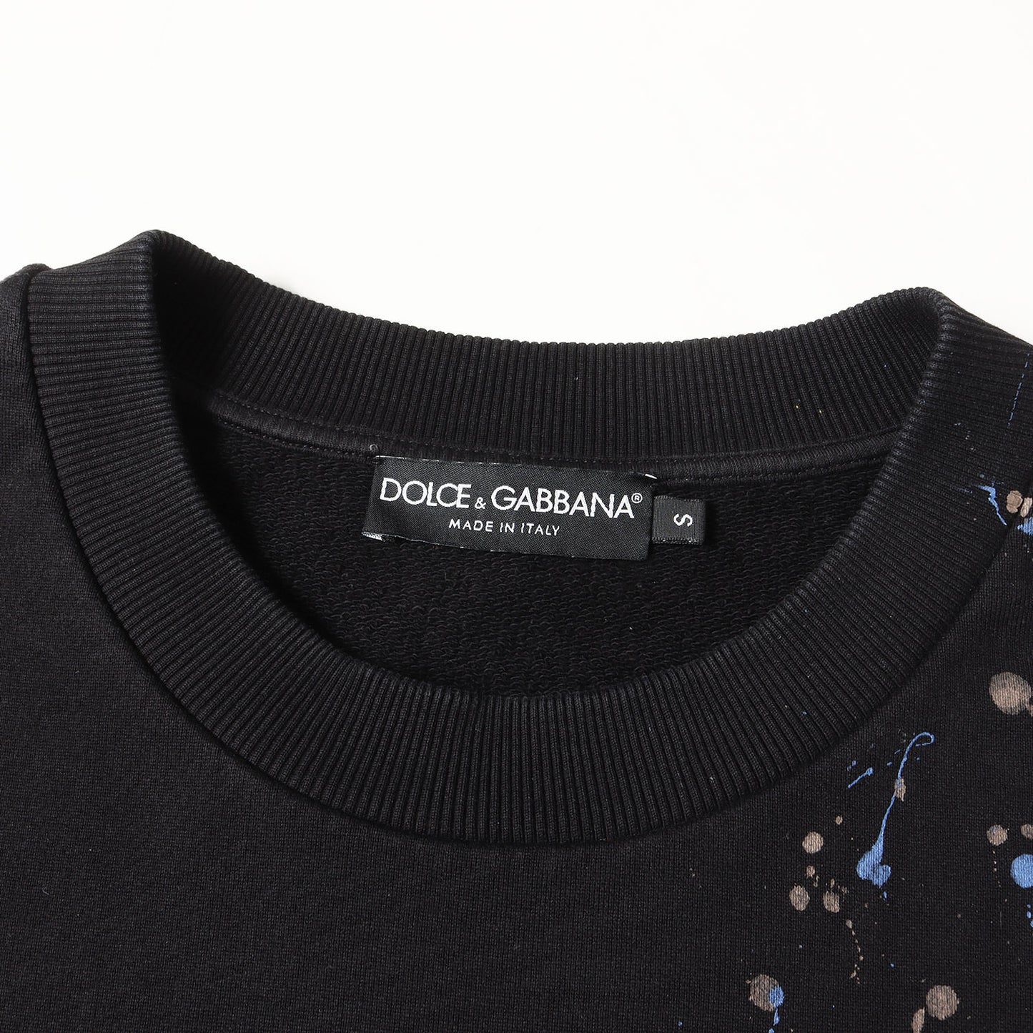 ペイント加工 フロッキーDGロゴ クルーネック スウェット