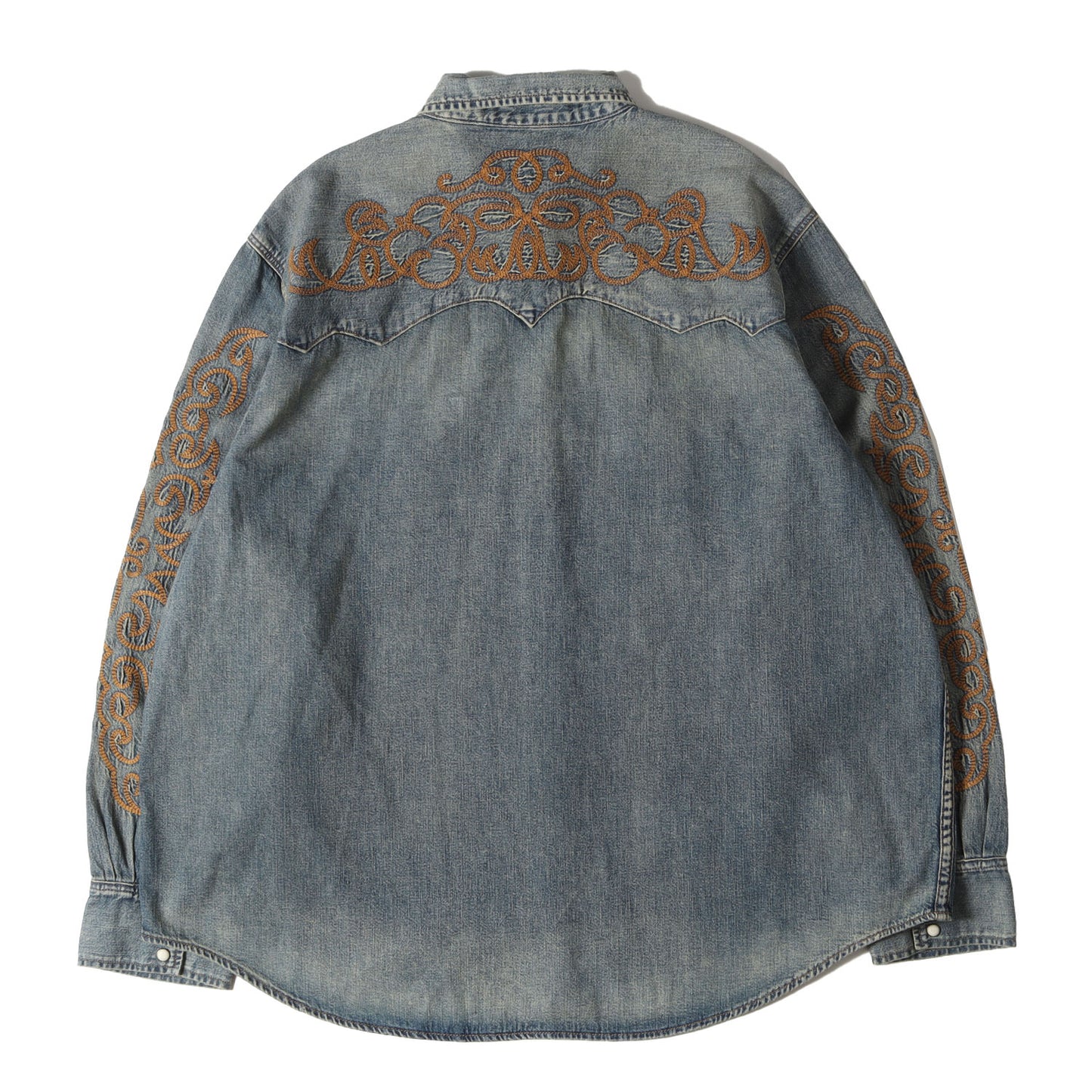 ×DENIM TEARS ヴィンテージ加工 ウエスタンステッチ スナップボタン デニムシャツ (Western Stitch Denim Shirt)