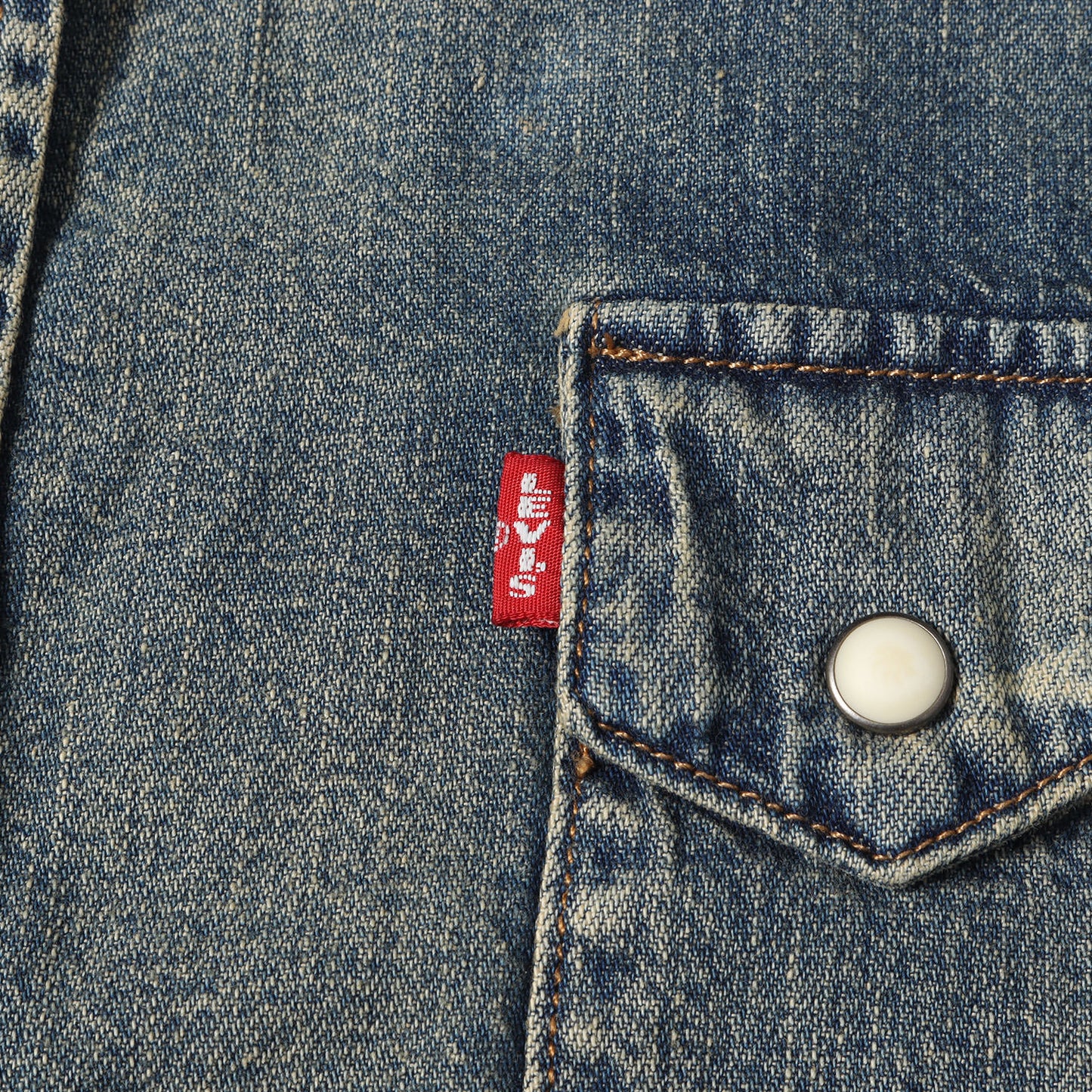 ×DENIM TEARS ヴィンテージ加工 ウエスタンステッチ スナップボタン デニムシャツ (Western Stitch Denim Shirt)