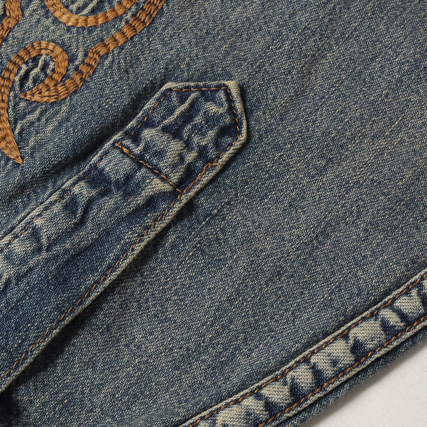 ×DENIM TEARS ヴィンテージ加工 ウエスタンステッチ スナップボタン デニムシャツ (Western Stitch Denim Shirt)