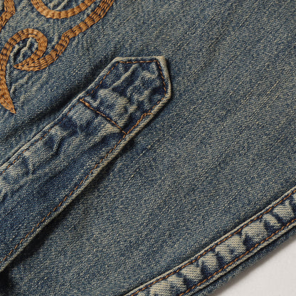 ×DENIM TEARS ヴィンテージ加工 ウエスタンステッチ スナップボタン デニムシャツ (Western Stitch Denim Shirt)