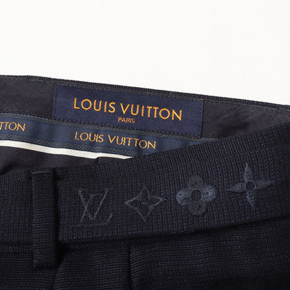 ダブルリングベルト付き ツータック ウール スラックス パンツ (HFP20WUGT 611N)