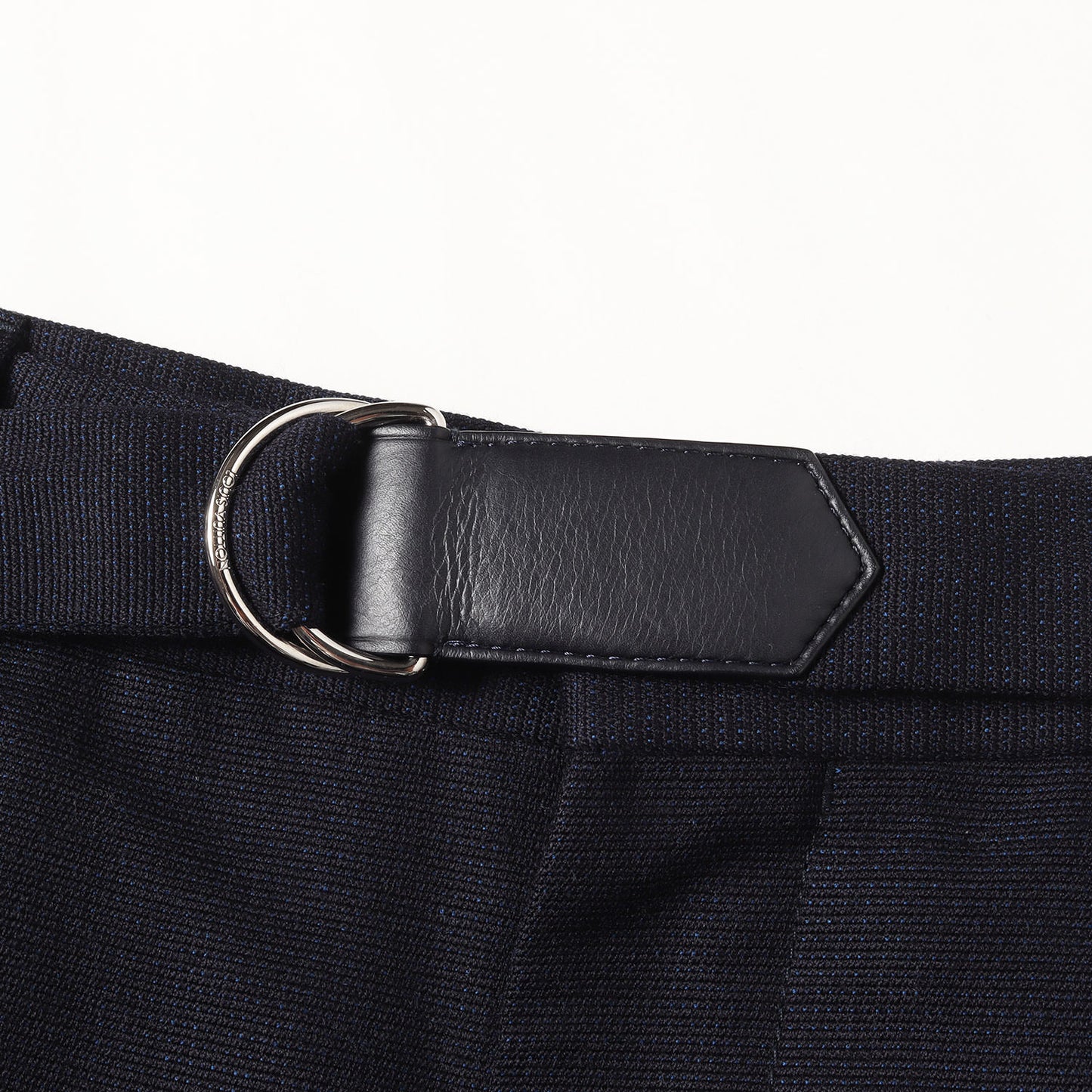 ダブルリングベルト付き ツータック ウール スラックス パンツ (HFP20WUGT 611N)