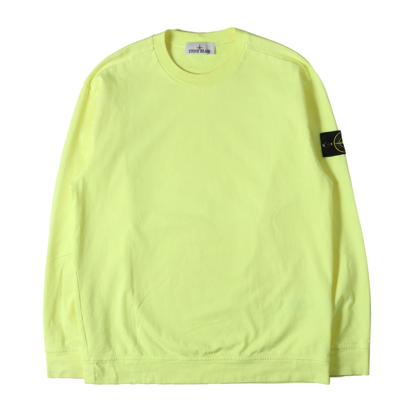 コンパスロゴワッペン付き ヘビーオンス ロングスリーブ Tシャツ (HEAVY COTTON JERSEY GARMENT DYED)