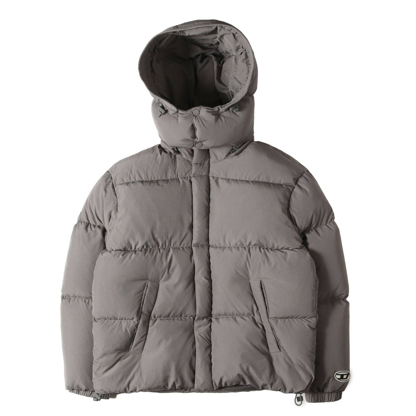 オーバルDワッペン付き フーデッド ナイロン ダウンジャケット (W-ROLF-NW JACKET)