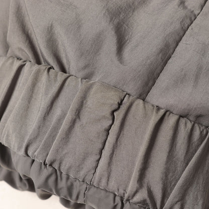 オーバルDワッペン付き フーデッド ナイロン ダウンジャケット (W-ROLF-NW JACKET)