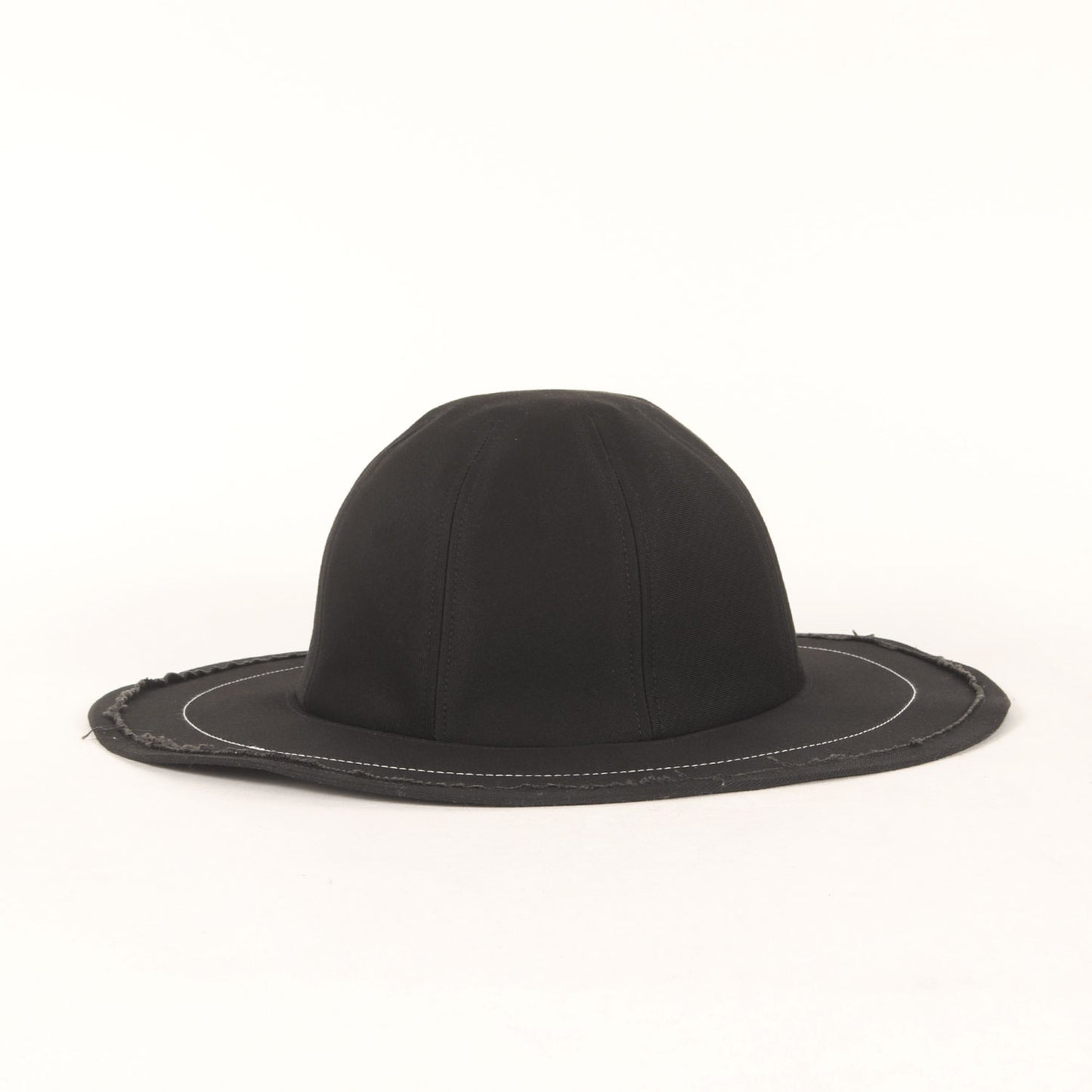 [近年モデル] ×ishica ステッチデザイン ロングブリム チノクロス ボーラーハット GJ-H01-050