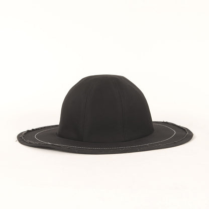 [近年モデル] ×ishica ステッチデザイン ロングブリム チノクロス ボーラーハット GJ-H01-050