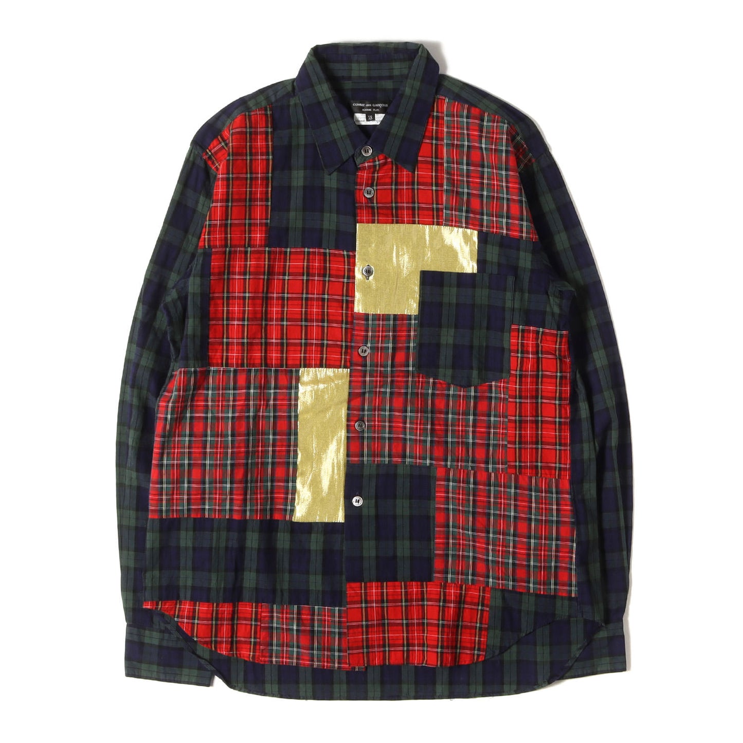 Decadance期 パッチワーク チェック コットン ボタンシャツ 2011年製