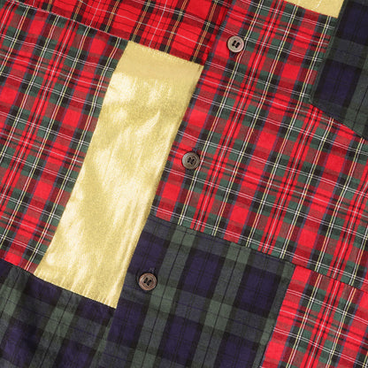 Decadance期 パッチワーク チェック コットン ボタンシャツ 2011年製