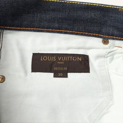 モノグラム レザーパッチ 5ポケット リジッド デニムパンツ 日本製