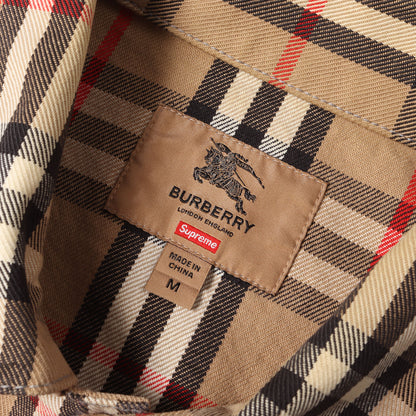 22SS ×BURBERRY ロゴ刺繍 ノバチェック デニム トラッカージャケット (Denim Trucker Jacket)