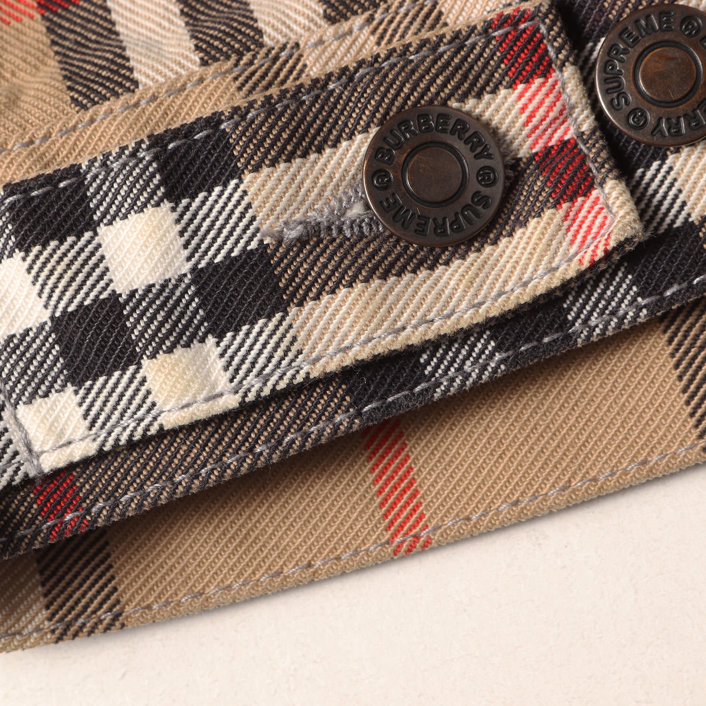 22SS ×BURBERRY ロゴ刺繍 ノバチェック デニム トラッカージャケット (Denim Trucker Jacket)