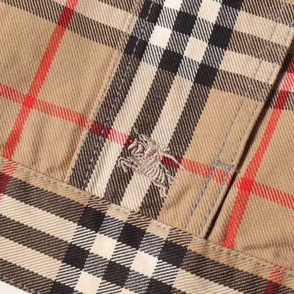 22SS ×BURBERRY ロゴ刺繍 ノバチェック デニム トラッカージャケット (Denim Trucker Jacket)