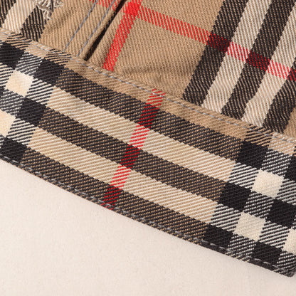 22SS ×BURBERRY ロゴ刺繍 ノバチェック デニム トラッカージャケット (Denim Trucker Jacket)