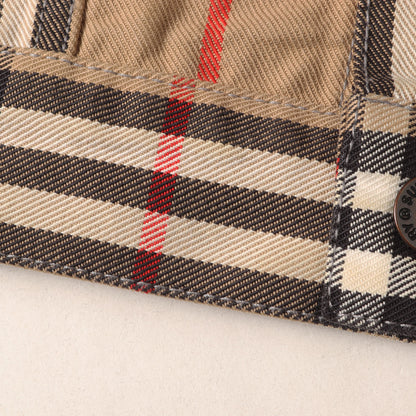 22SS ×BURBERRY ロゴ刺繍 ノバチェック デニム トラッカージャケット (Denim Trucker Jacket)
