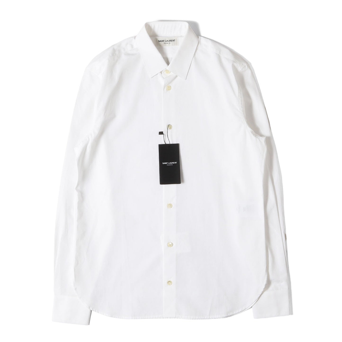 レギュラーカラー コットン ボタン ドレスシャツ (536096 Y216W)