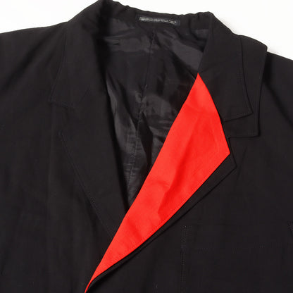 左二重 レイヤード 変形 レーヨン ジャケット (HG-J28-809) yohji yamamoto pour homme