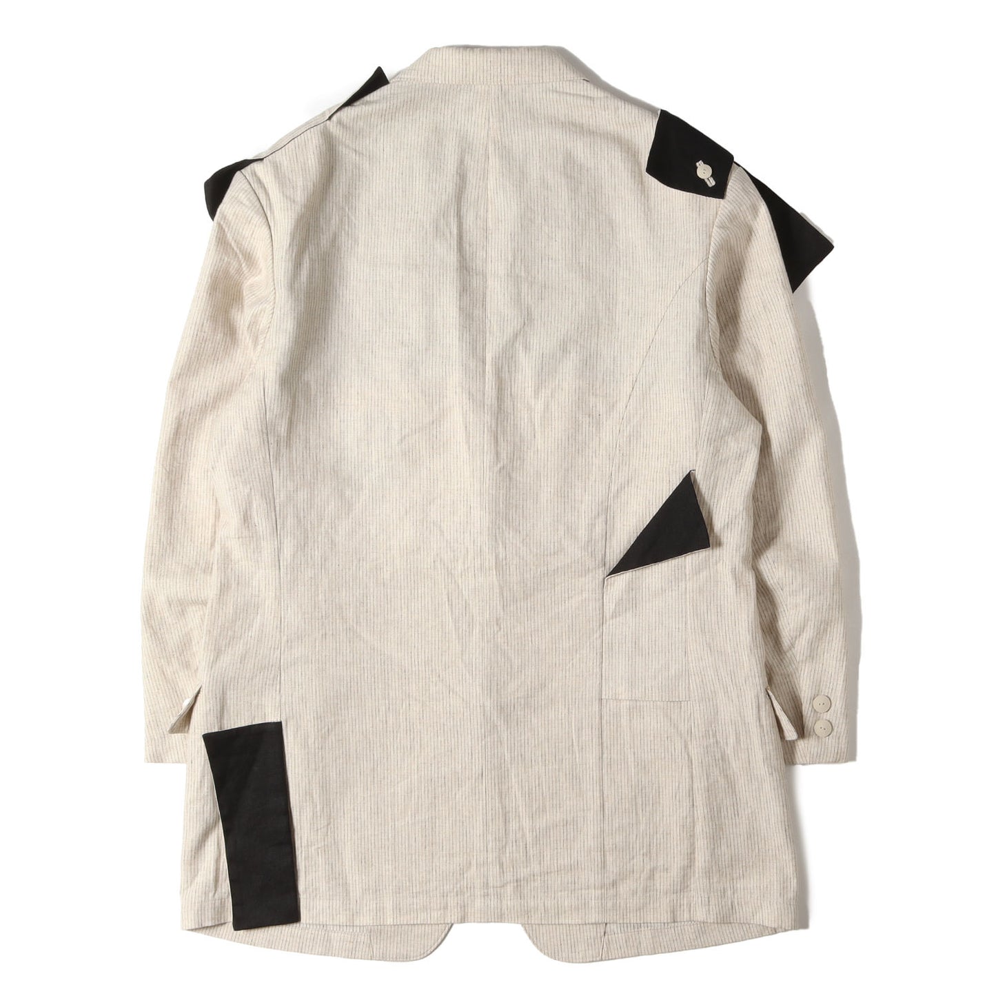 ピンストライプ リネンコットン 3B ジャケット (HG-J38-321) yohji yamamoto pour homme